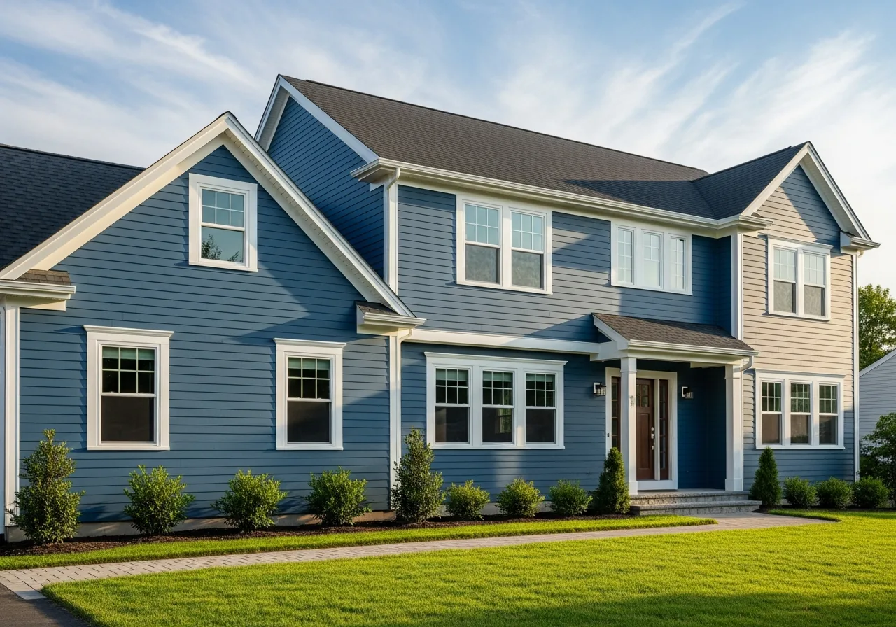 Home with new premium siding